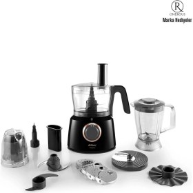 Resim Arzum Mutfak Robotu Siyah - 1000W Güç, 2 Hız Kademesi, Buz Kırma ve Hamur Yoğurma Aparatı 