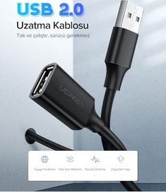 Resim Ugreen USB Uzatma Kablosu, 2 Metre 