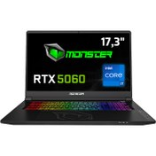 Resim Monster Tulpar T7 V26.2.4 Intel Core I7 13620H 16 GB Ram 1 Tb SSD 8 GB Rtx 5060 Freedos 17,3" Fhd 144 Hz Oyun Bilgisayarı 