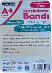Resim Vodaseal A+ Kalite Hobi Dıy Maskeleme Bandı 20 Mm - 25 Mt. 