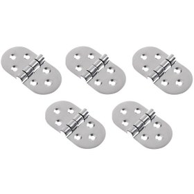 Resim 5'li Paslanmaz Krom Menteşe. 38x71mm. Krom 304 