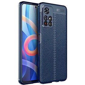 Resim Xiaomi Redmi Note 11 5G Kılıf Niss Silikon Deri Görünümlü Kamera Korumalı Lacivert 