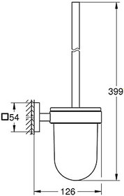 Resim GROHE Start Cube QuickFix Tuvalet Fırçası Seti, Duş/Banyo Aksesuarları, Krom, 40977000 