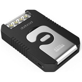 Resim Vkemall 4200mah Siyah Güneş Enerjili Powerbank - Döner Led Fenerli, Çok Kristal Güneş Paneli, Usb Şarj Cihazı 