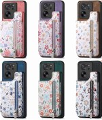 Resim Xiaomi 12t/redmi K50 Ultra Retro Boyalı Fermuar Cüzdan Geri Telefon Kılıfı İçin 