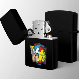 Resim Marvel Siyah Zippo Çakmak 