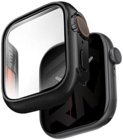 Resim Apple Watch 42mm ile Uyumlu Skinarma Gado Pro Dijital Taç Korumalı Kasa ve Ekran Koruyucu (Siyah) 