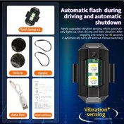 Resim Lasonstiges Motosiklet Uyarı Işığı 7 Renk Led Mini Şarj Edilebilir Gece Titreşim Sensörü Navigasyon Işığı Araba Bisikleti İçin Drone Strobe Lambası 
