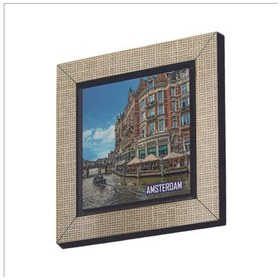 Resim Amsterdam Görseli Baskılı Mdf Magnet 7x7 15 