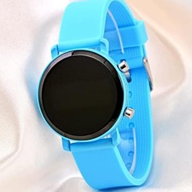 Resim Mavi Silikon Kordonlu Led Watch Genç Kız Kadın Yetişkin Çocuk Saati ST-304137 