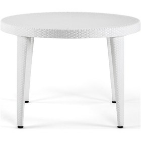 Resim Bintaşmobilya Grey Beyaz Dış Mekan Bahçe Masası Venge 