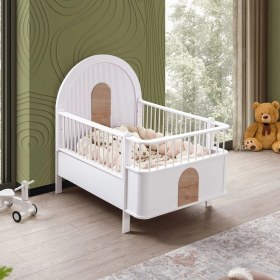 Resim Setay Mdf Beşik, Venüs Büyüyen Beşik 90X130 - Venüs Karyola 90X190 
