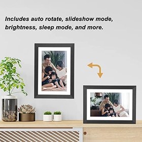 Resim Dijital 10,1 inç Wi-Fi resim çerçevesi, 1280 x 800 IPS dokunmatik ekranlı elektronik resim çerçevesi, 12 GB dahili bellek genişletme, 32 GB, otomatik dönüş, fotoğraf/videoları uygulama ile paylaşın (#1) 