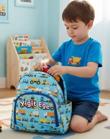 Resim Hevi Kids HeviKids Kişiye Özel İsimli Anaokulu Çantası - Vinç| 3-15 Yaş Çocuk Sırt Çantası 