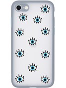 Resim mooodcase Iphone Se 2020 Kamera Lens Korumalı Nazar Gözler Desenli Uyumlu Telefon Kılıfı 
