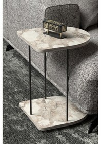 Resim Yan Sehpa Tekerlekli Servis Sehpası Hnd Oval Efes 