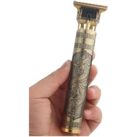 Resim K-Yonlineticaret Vintage Görünümlü Güçlü 4 Farklı Başlıklı USB Şarjlı Manuel Tıraş Makinası 