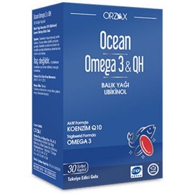 Resim Ocean Omega 3 & QH Balık Yağı 30 Kapsül 