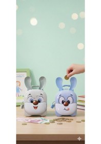 Resim Çocuklar İçin Sevimli Tavşan Figürlü Kilitli Kumbara Metal Tasarruf Dekoratif Hediyelik Kumbara M -g Çok Renkli 