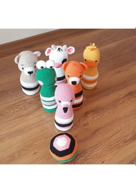 Resim Amigurumi Örgü Oyuncak Lobut Seti Hayvan Figürlü 