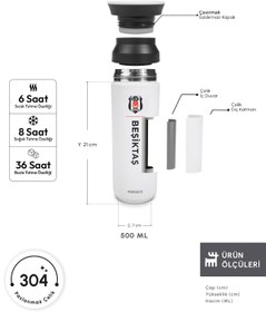 Resim Karaca x Beşiktaş Lisanslı Logo Termos 500 ml 
