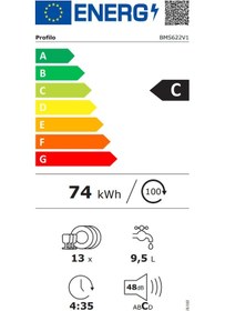 Resim Profilo BMS622V1 6 Programlı 13 Kişilik Bulaşık Makinesi 