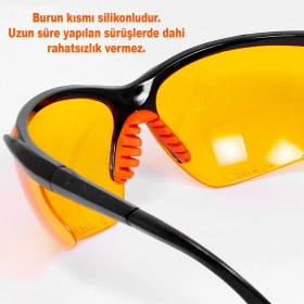 Resim Nzb Bisiklet Güneş Gözlüğü Silikon Burunlu Bisikletçi Gözlük Sarı 