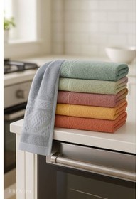 Resim 6'lı Mutfak Havlusu Seti 30x50 Cm %100 Pamuklu Fatma Çok Renkli 