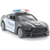 Resim Die Cast Çek Bırak Metal Siyah Polis Arabası 