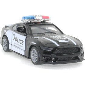 Resim Die Cast Çek Bırak Metal Siyah Polis Arabası 