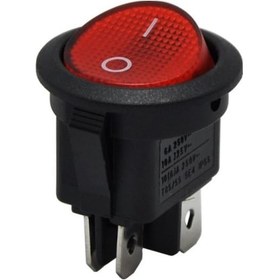 Resim Yuvarlak Işıklı Anahtar 4p Kırmızı 220v - 50 Adet 