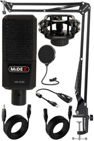 Resim Midex Mx-2020 Stf Stüdyo Kondenser Mikrofon Stand Filtre 