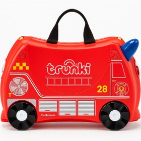 Resim Trunki Çocuk Bavulu - İtfaiye Aracı Frank 