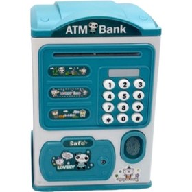 Resim Büro Ev Ofis Çocuk Hediyesi İçin Şirin Tasarımlı Şifreli Atm Kumbara 