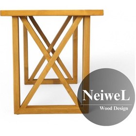 Resim Neiwel Niel Doğal Ahşap Toplantı Masası x 120 x 220 Açık Ceviz 