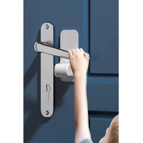 Resim Çocuk Koruyucu Katlanır Kapı Kilidi Pencere ve Beyaz Eşya Kilidi Evcil Hayvan Kili 