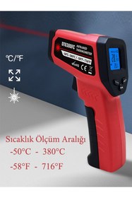 Resim Sevgift DT8380FC Kızılötesi Lazerli Termometre 380°C 