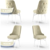 Resim Canisa Concept Pare Serisi, Sandalye, 4 Adet Sandalye, Beyaz Gürgen Ayak 