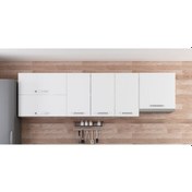 Resim Minar 260 Cm Mutfak Dolabı Beyaz 260-B5-Üst Modül Beyaz 