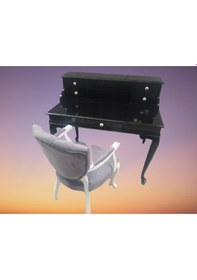 Resim Bengimobilya Çalışma Masa-Berjer Sandalye Kelebek Model Siyah Lake Boya Keten (498396447) Siyah 