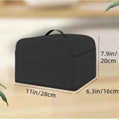 Resim Sunshine011 Ekmek Kızartma Makinesi Kılıfı, 2/4 Dilimli, 600d Kalın Taşınabilir, Maşa Ve Sürücü Cebi, 2 Parça Siyah 