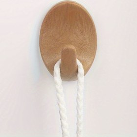 Resim 14 yaş ve üzeri için uygun, yapay ahşap oval plastik askılar - Delme, çivi, yapışkan, su geçirmez, yağa dayanıklı, doğal ahşap taklit 