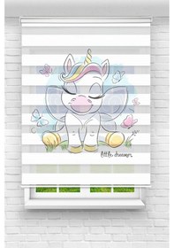 Resim Perdecizade Enxboy Pony Dijital Baskılı Zebra Perde-cocuk Odası-stor Perde Pz-2597 Renkli 