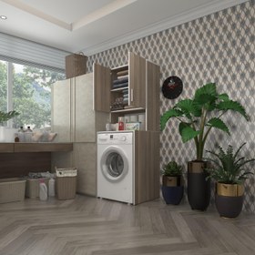 Resim Kenzlife çamaşır makinesi dolabı raisa crd 180x066x60 banyo ofis 