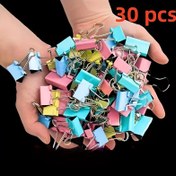 Resim 30 adet Assorted Renk Uzun Kuyruk Klipsi - 15mm, 19mm, 25mm - Test Kağıtları ve Kırtasiye Düzenleme için Dovetail Kitap İşaretleri, Ofis Malzemeleri | Renkli Kağıt Klipsleri 