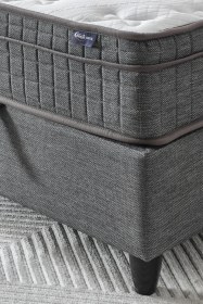 Resim Melisa Tek Kişilik Full Ortopedik Visco Yatak Antibakteriyel Ve Paket Yaylı Sistem Antrasit 