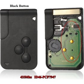 Resim Xiyu Shop Siyah Düğme 7947 Renault Megane Iı Scenic Iı Grand Scemhz Pcf ID46 Için Akıllı Anahtar Kartı 3 Düğme Uzaktan Pcb Ultrasonik (Yurt Dışından) 