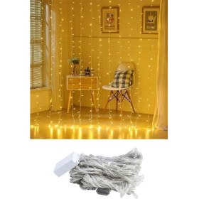 Resim Lidyahan Store Perde LED Işıklar Animasyonlu Kumandalı Fişli - Günışığı (2x2) 