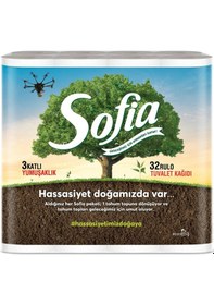 Resim Sofia 3 Katlı 32 li Tuvalet Kağıdı 