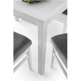 Resim Erezogullari_Mobilya Alaçatı Ahşap Lake Masa Sandalye Takımı 70X110Cm 